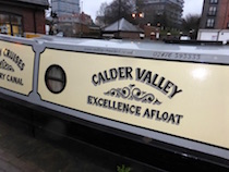 The V-Calder canal boat