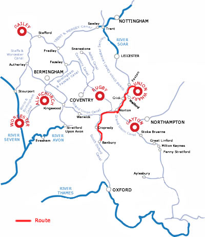 The Banbury And Return From Market Harborough.php cruising route map