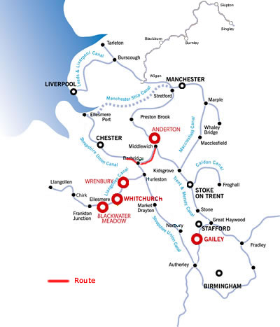 The Beeston And Return From Anderton.php cruising route map