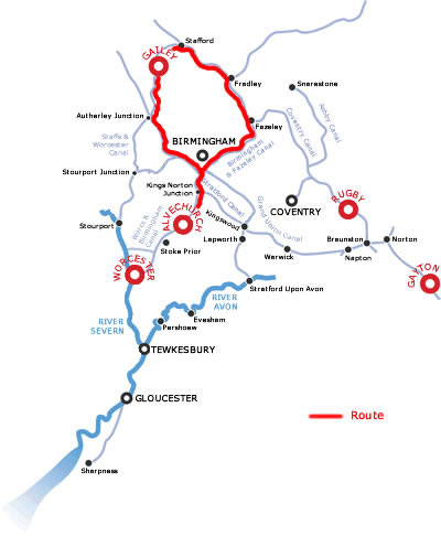 The Black Country Ring From Alvechurch.php cruising route map