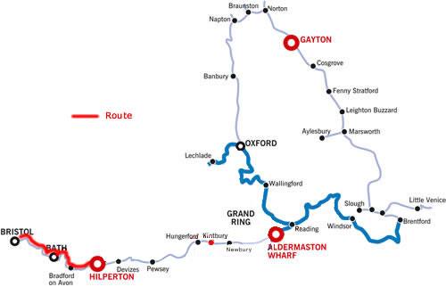 The Bristol And Return From Hilperton.php cruising route map