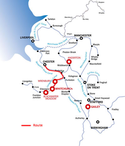 The Chester And Return From Whitchurch.php cruising route map