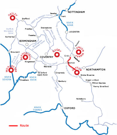 The Crick And Return From Gayton.php cruising route map