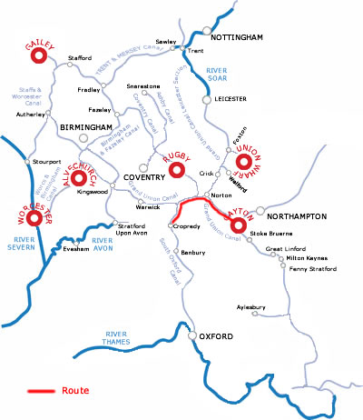 The Cropredy And Return From Gayton.php cruising route map