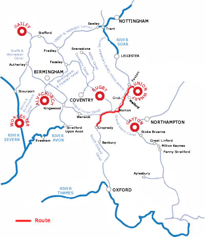 The Cropredy And Return From Market Harborough.php cruising route map