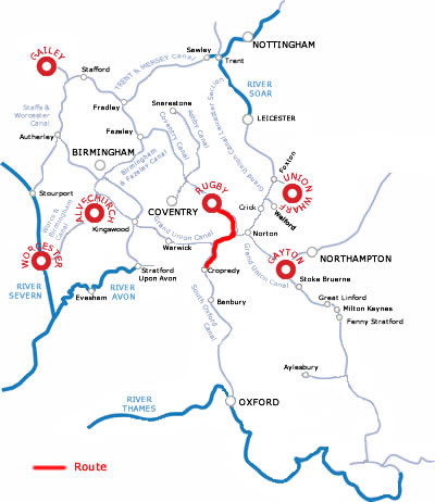 The Cropredy And Return From Rugby.php cruising route map