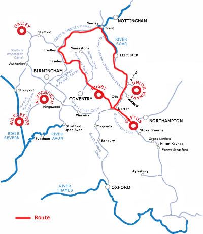 The East Midlands Ring From Gayton.php cruising route map