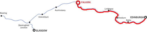 The Edinburgh And Return From Falkirk.php cruising route map
