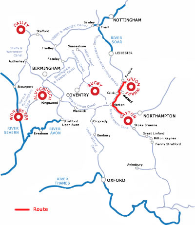 The Gayton And Return From Market Harborough.php cruising route map