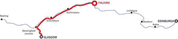 The Glasgow And Return From Falkirk.php cruising route map