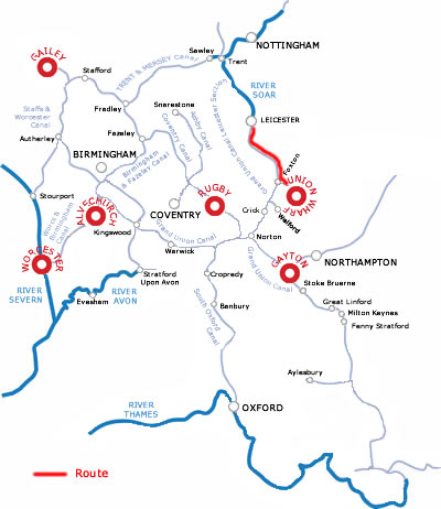 The Leicester And Return From Market Harborough.php cruising route map