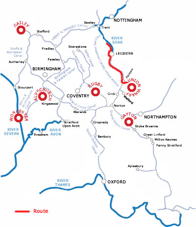 The Loughborough And Return From Market Harborough.php cruising route map