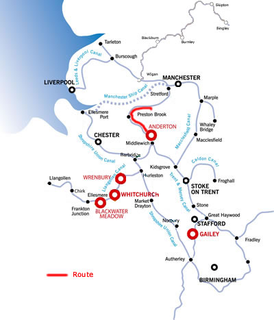 The Lymm And Return From Anderton.php cruising route map