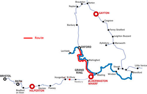 The Oxford And Return Along The Thames From Aldermaston.php cruising route map