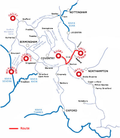 The Rugby And Return From Market Harborough.php cruising route map