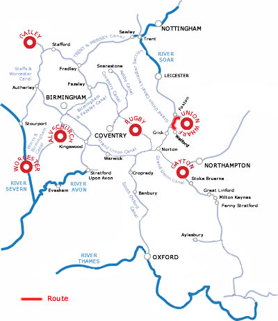 The Saddington From Market Harborough.php cruising route map