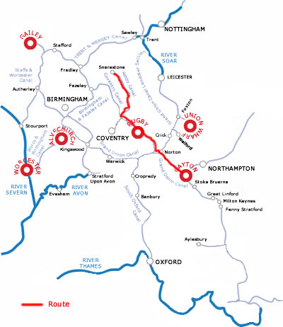 The Snarestone And Return From Gayton.php cruising route map