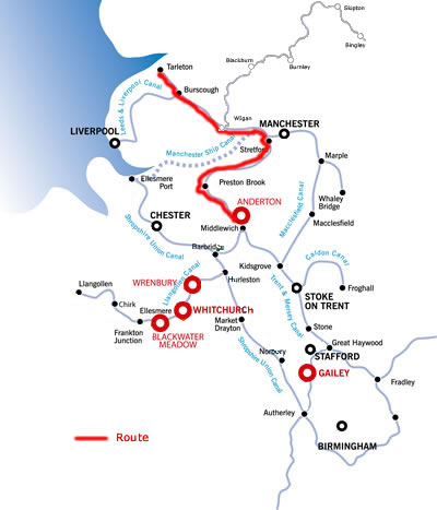 The Tarleton And Return From Anderton.php cruising route map